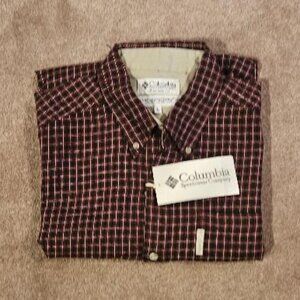 NEW Columbia Sportswear Mini Check Flannel, SZ L